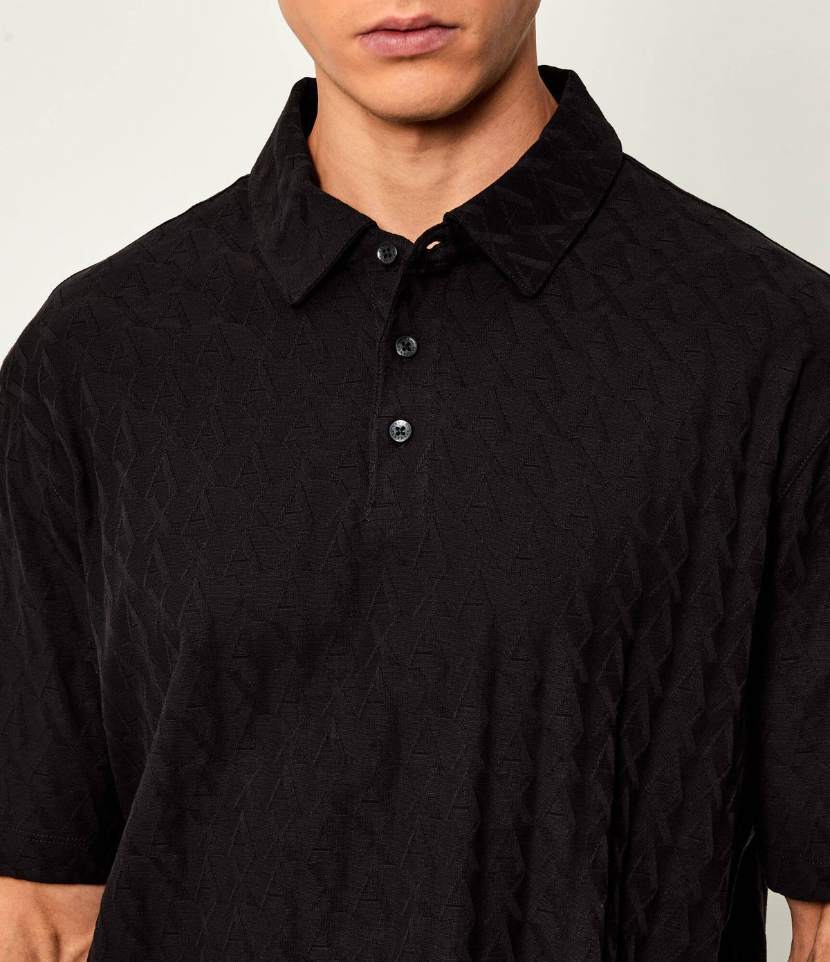 Armani Exchange Polo Xm001292 Af10337 Black Preto_shot4