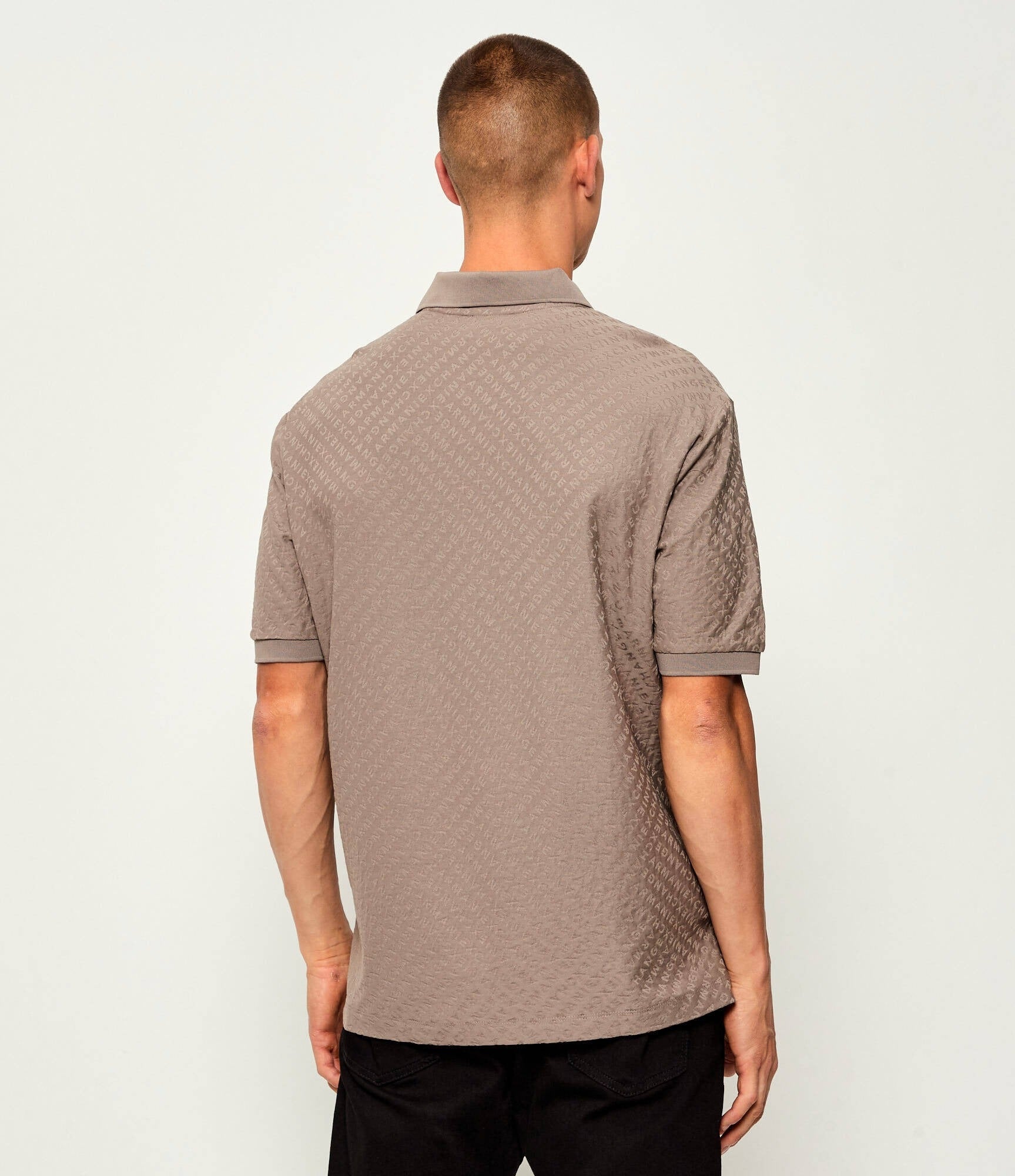Armani Exchange Polo Xm001882 Af10337 Driftwood Driftwood_shot3
