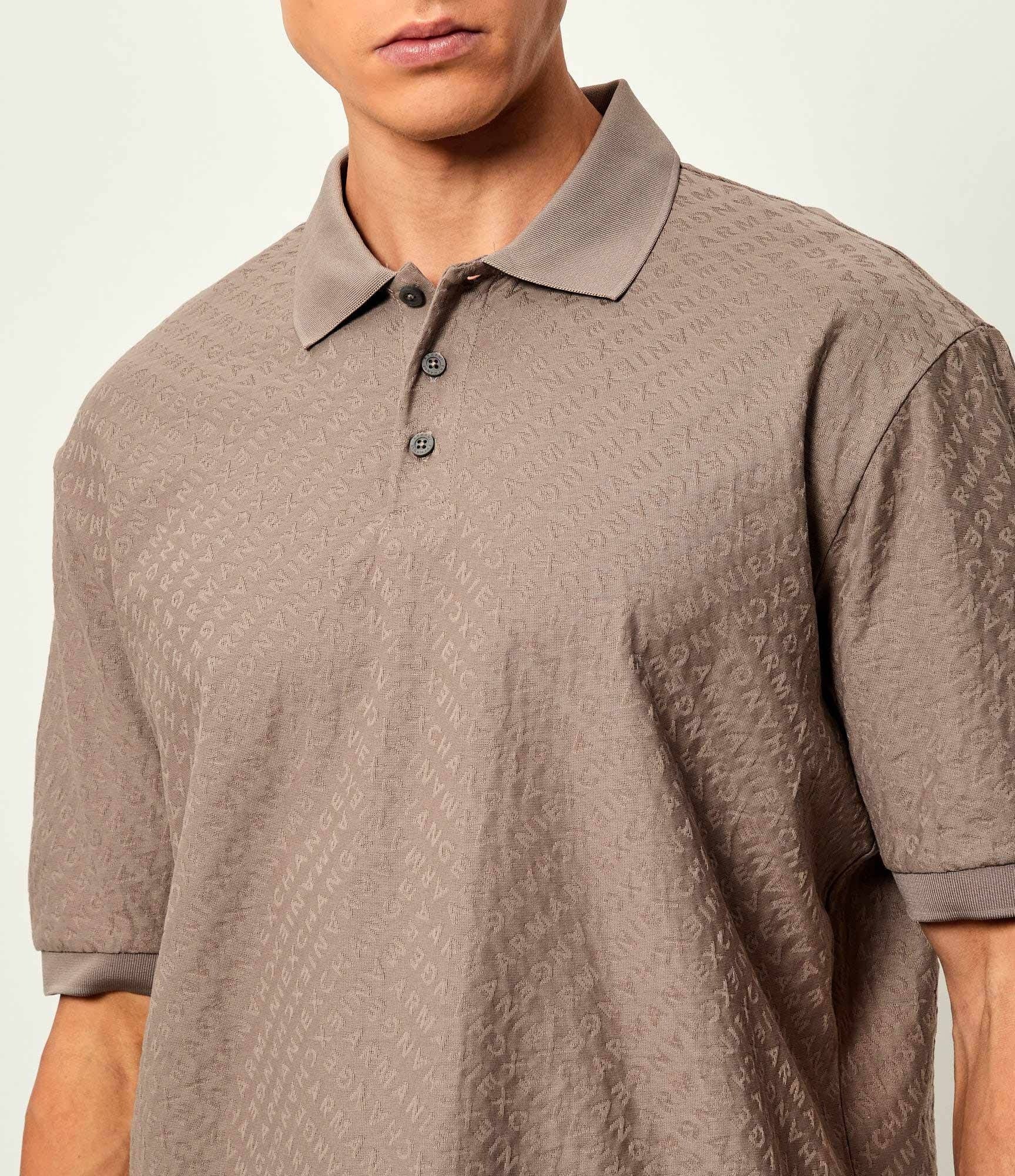 Armani Exchange Polo Xm001882 Af10337 Driftwood Driftwood_shot4