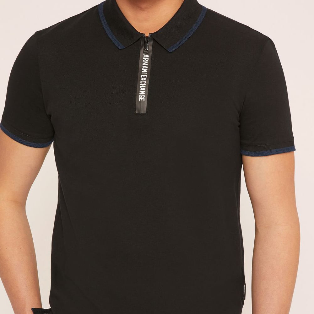 Armani Exchange Polo Zf91 Zjs5z Black Preto Shot9