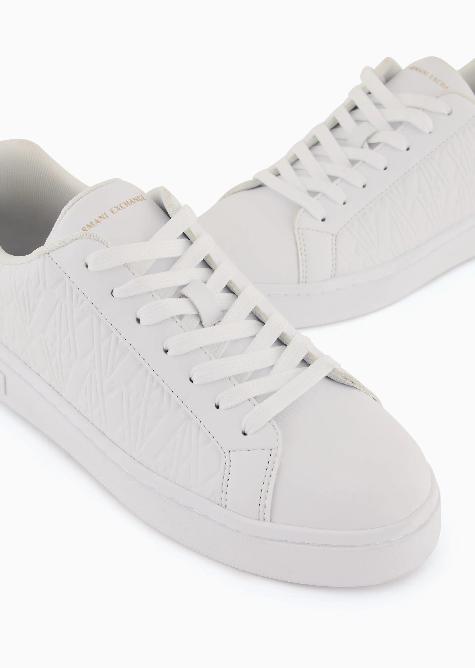 Armani Exchange Sapatilhas Sneakers Shoes Xdx165 Xv891 Whi Gold Branco Dourado_shot10