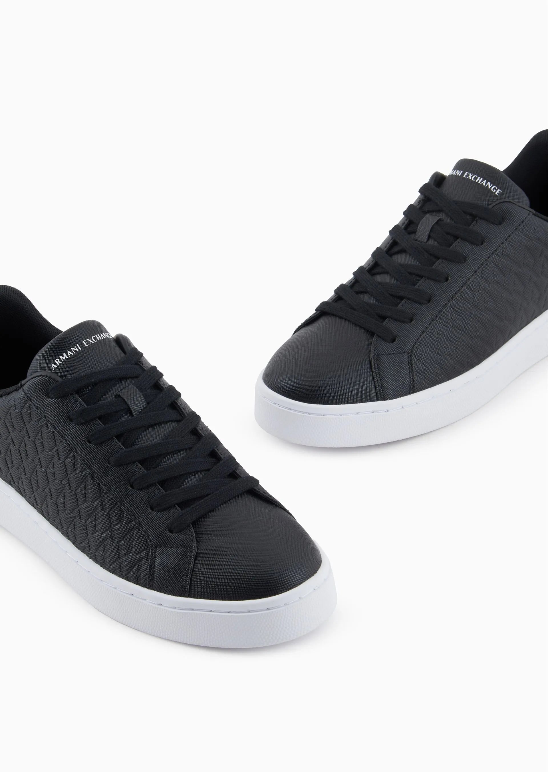 Armani Exchange Sapatilhas Sneakers Shoes Xm000140 Af11916 Blk White Preto Branco_shot5