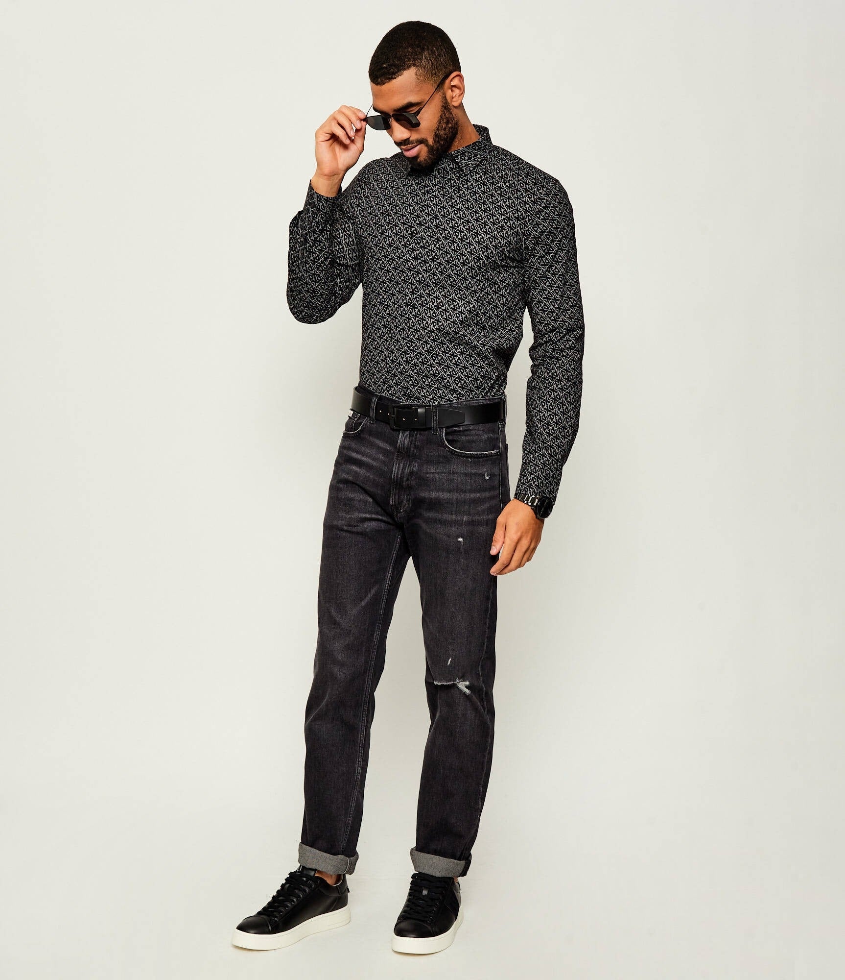 Armani Exchange Sapatilhas Sneakers Shoes Xm001990 Af17451 Blk Black Preto Preto_shot2