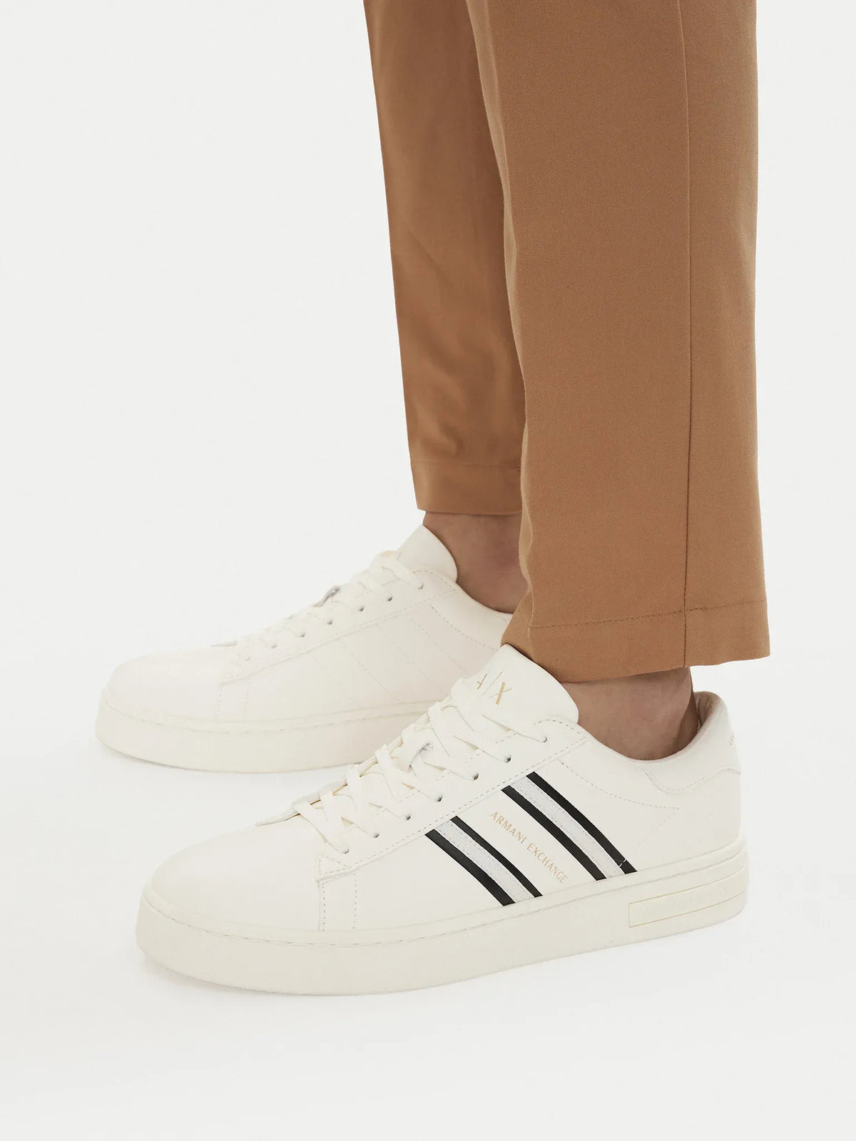 Armani Exchange Sapatilhas Sneakers Shoes Xm002198 Af21421 Whi Black Branco Preto_shot2