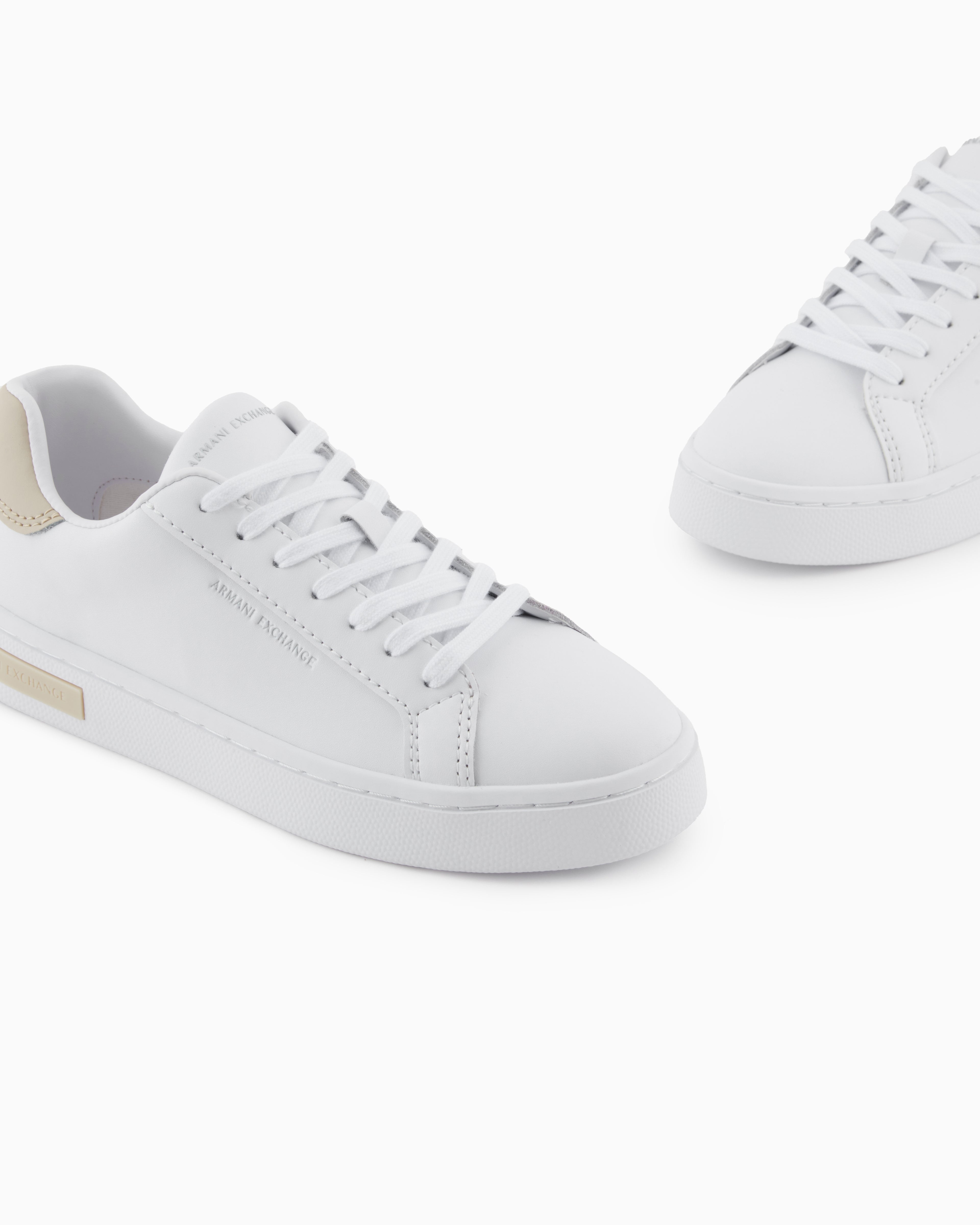 Armani Exchange Sapatilhas Sneakers Shoes Xw000295 Af11912 Whi Bone Branco Bone_shot1