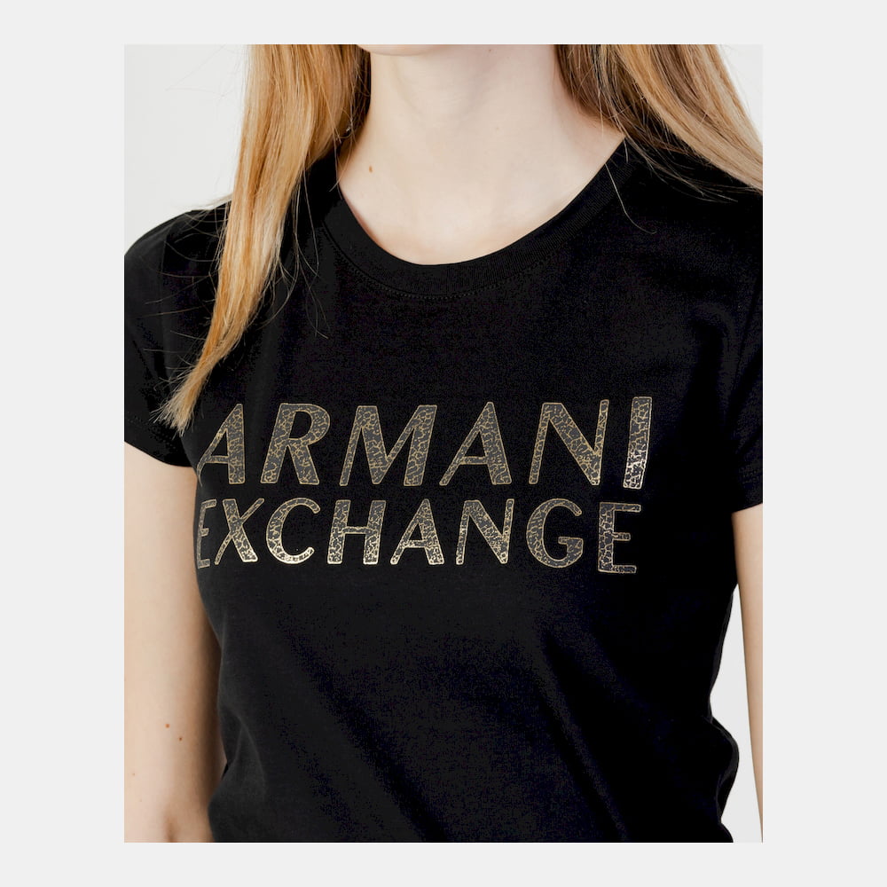 Armani Exchange T Shirt 6lyt12 Yj6qz Black Preto Shot4