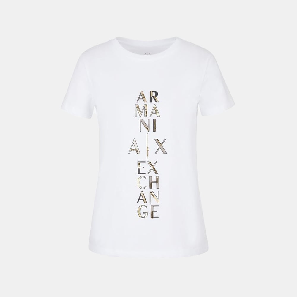 Armani Exchange T Shirt 6lyt23 Yjcez White Branco Shot7