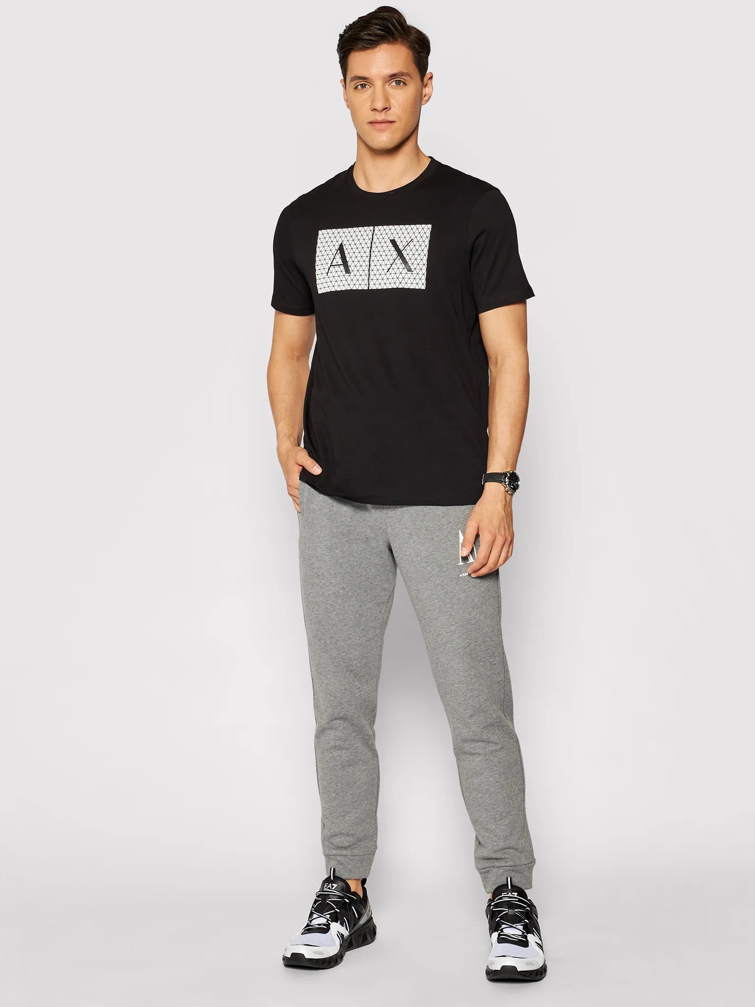 Armani Exchange T Shirt 8nztck Z8h4z Black Preto_shot5