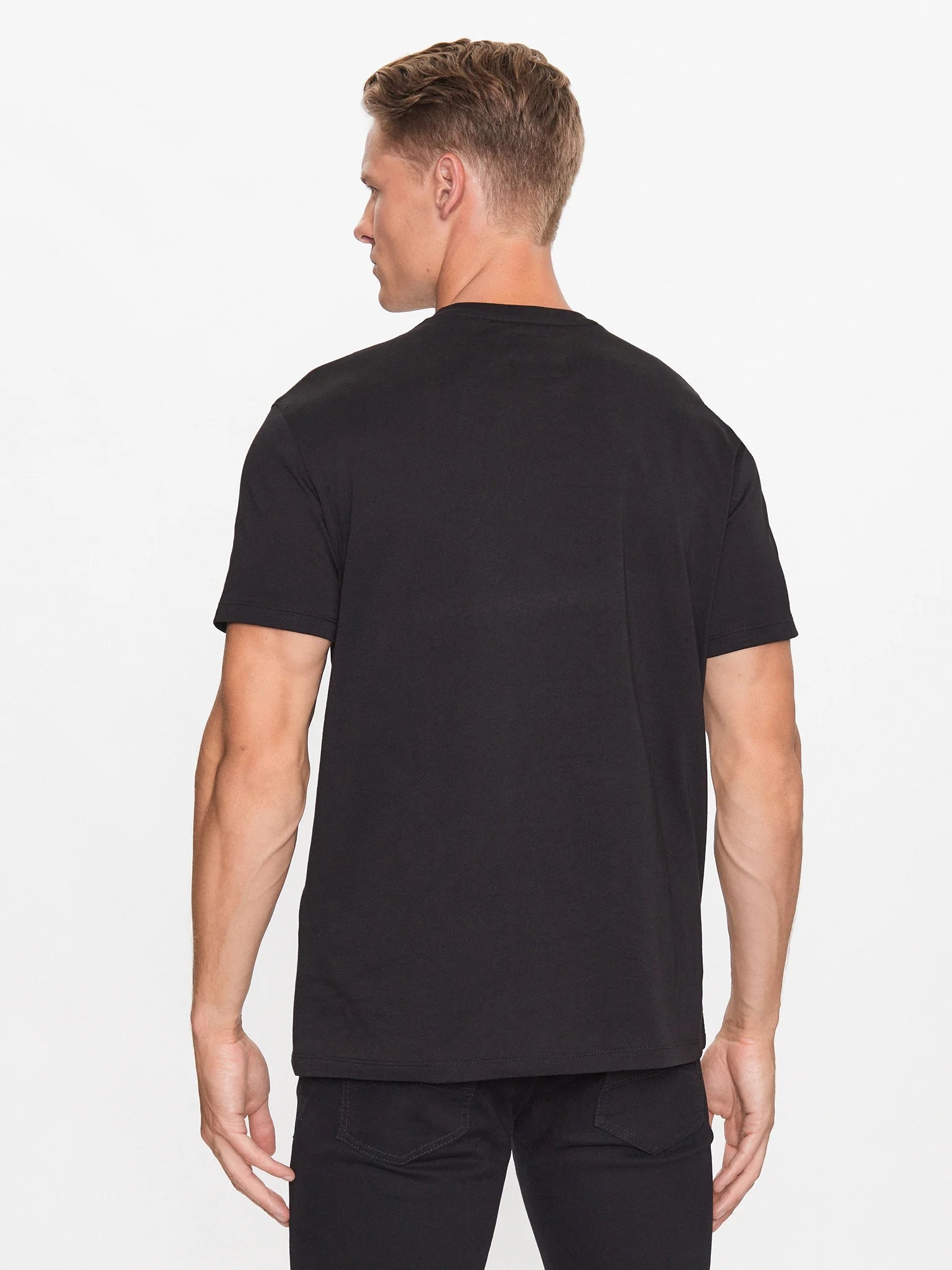 Armani Exchange T Shirt 8nztpr Zjh4z Blk Black Preto Preto_shot4