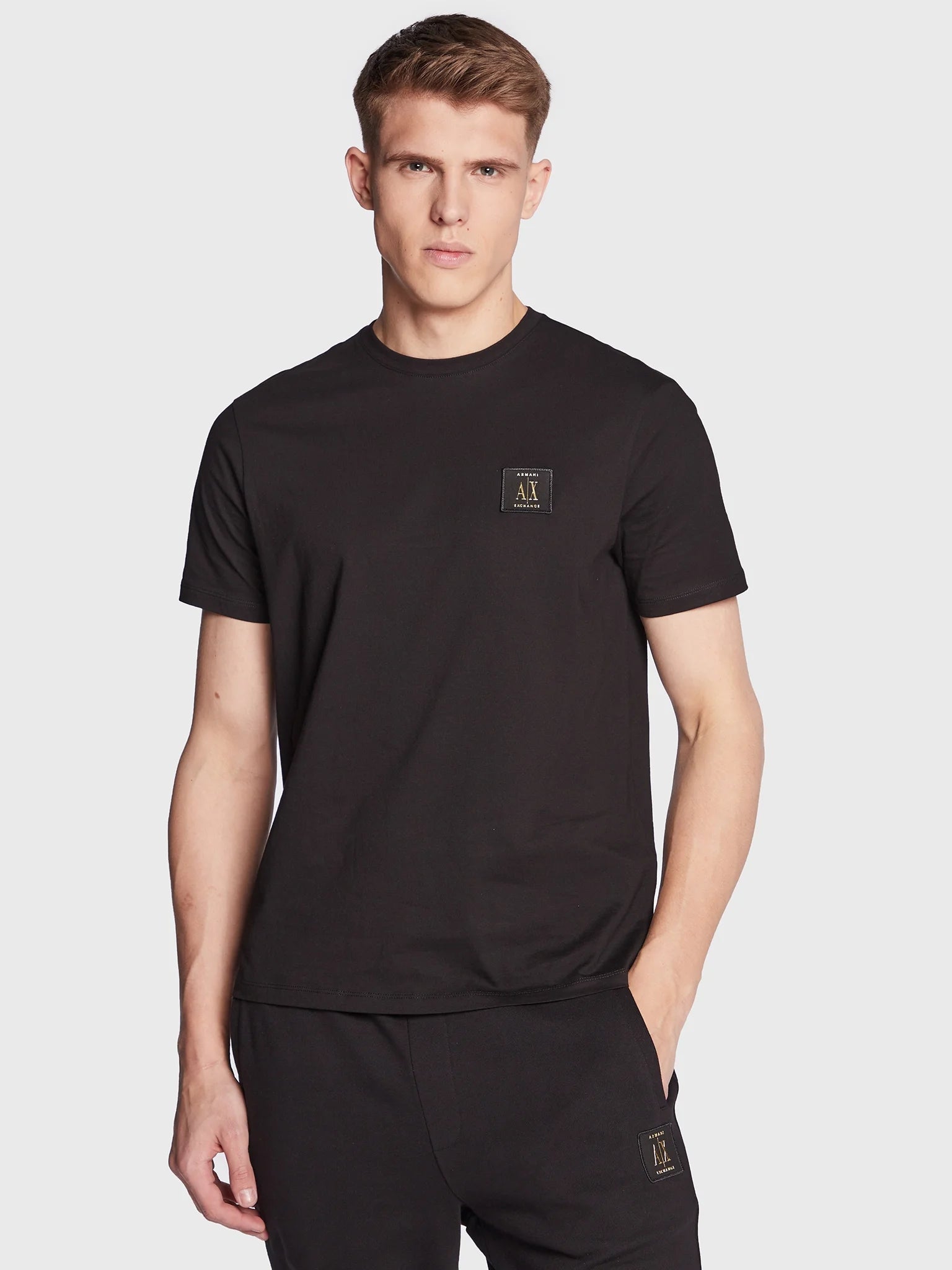 Armani Exchange T Shirt 8nztpr Zjh4z Blk Gold Preto Ouro_shot5