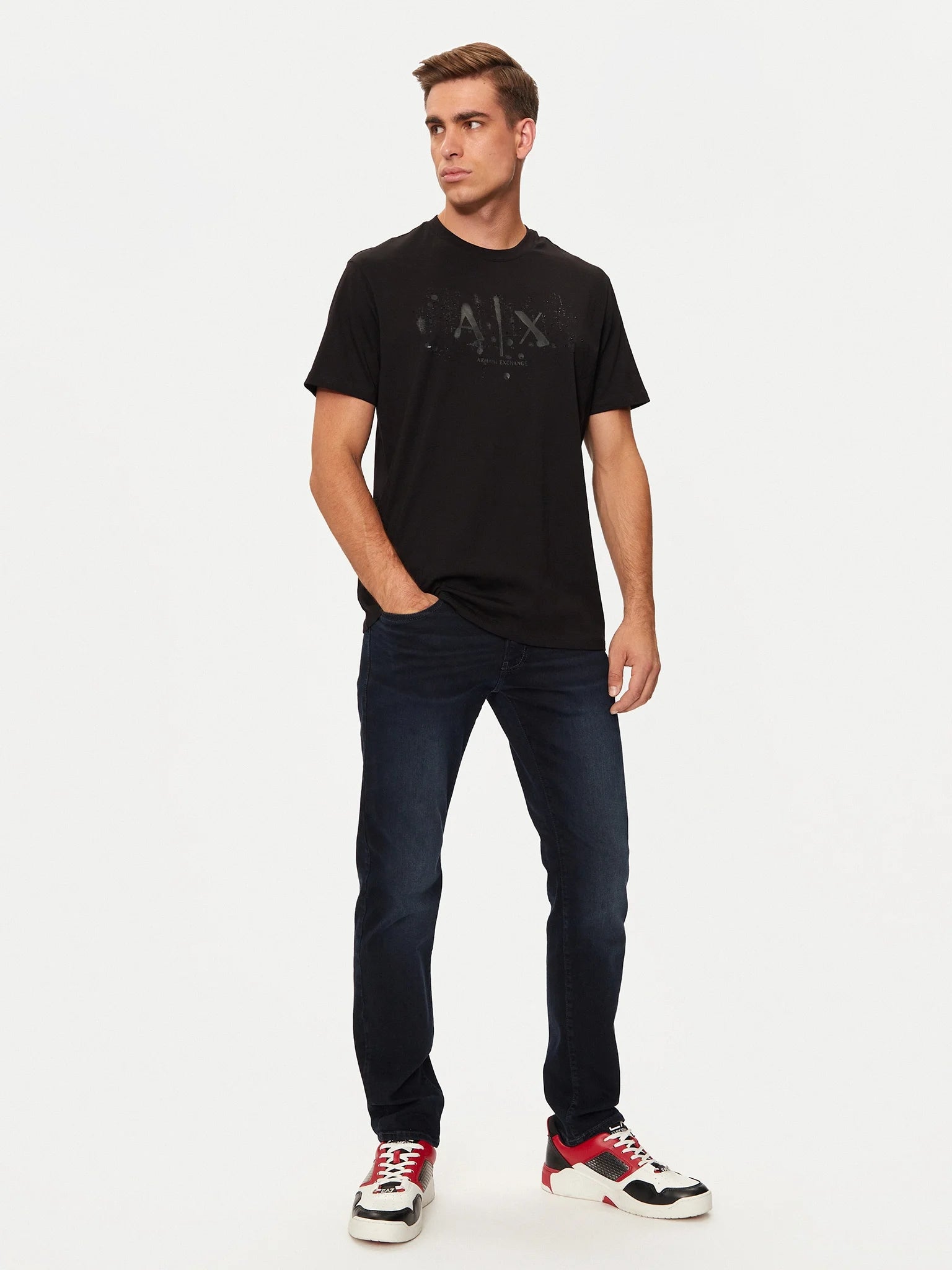 Armani Exchange T Shirt Xm000062 Af10356 Black Preto_shot2