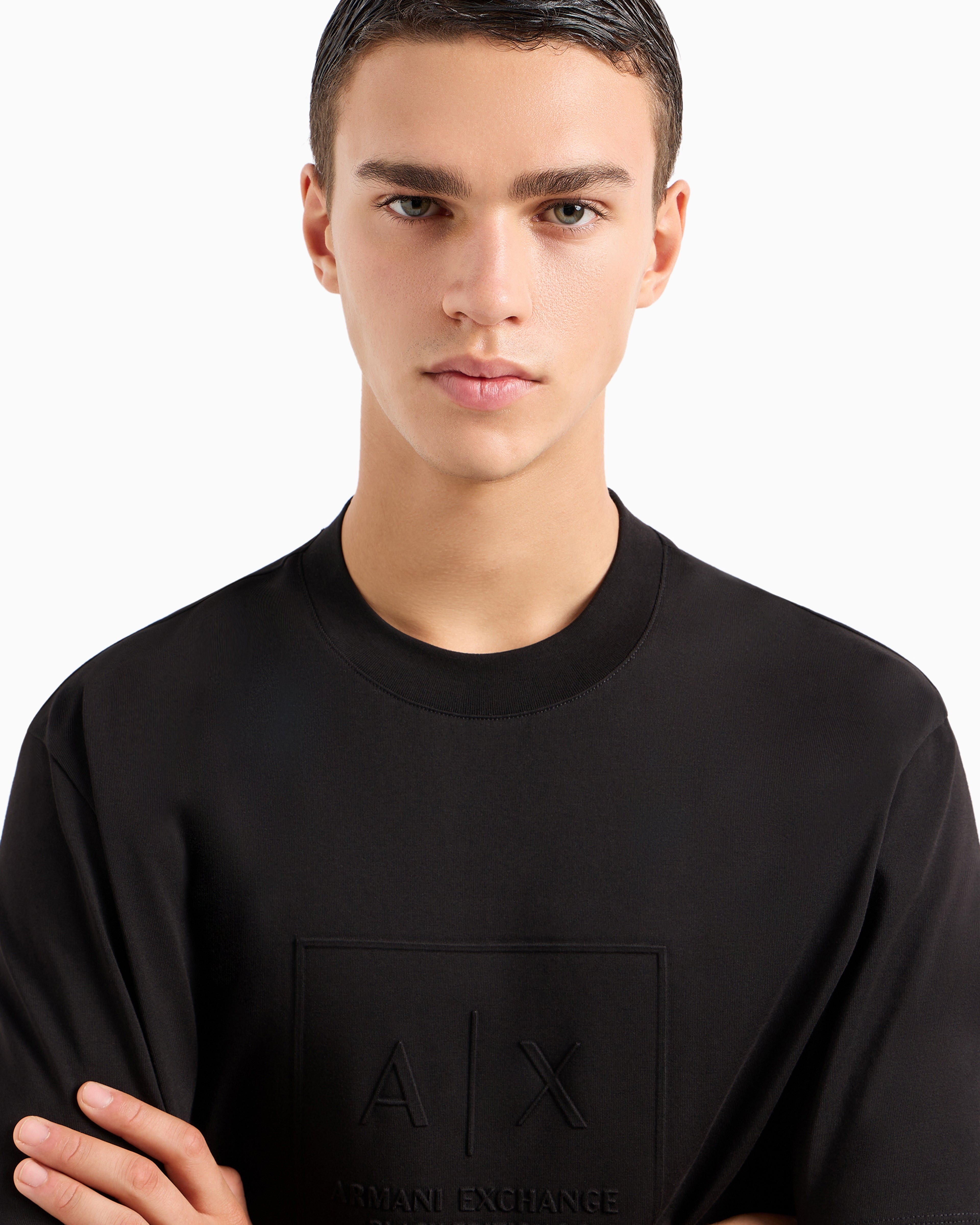 Armani Exchange T Shirt Xm000089 Af10361 Black Preto_shot1