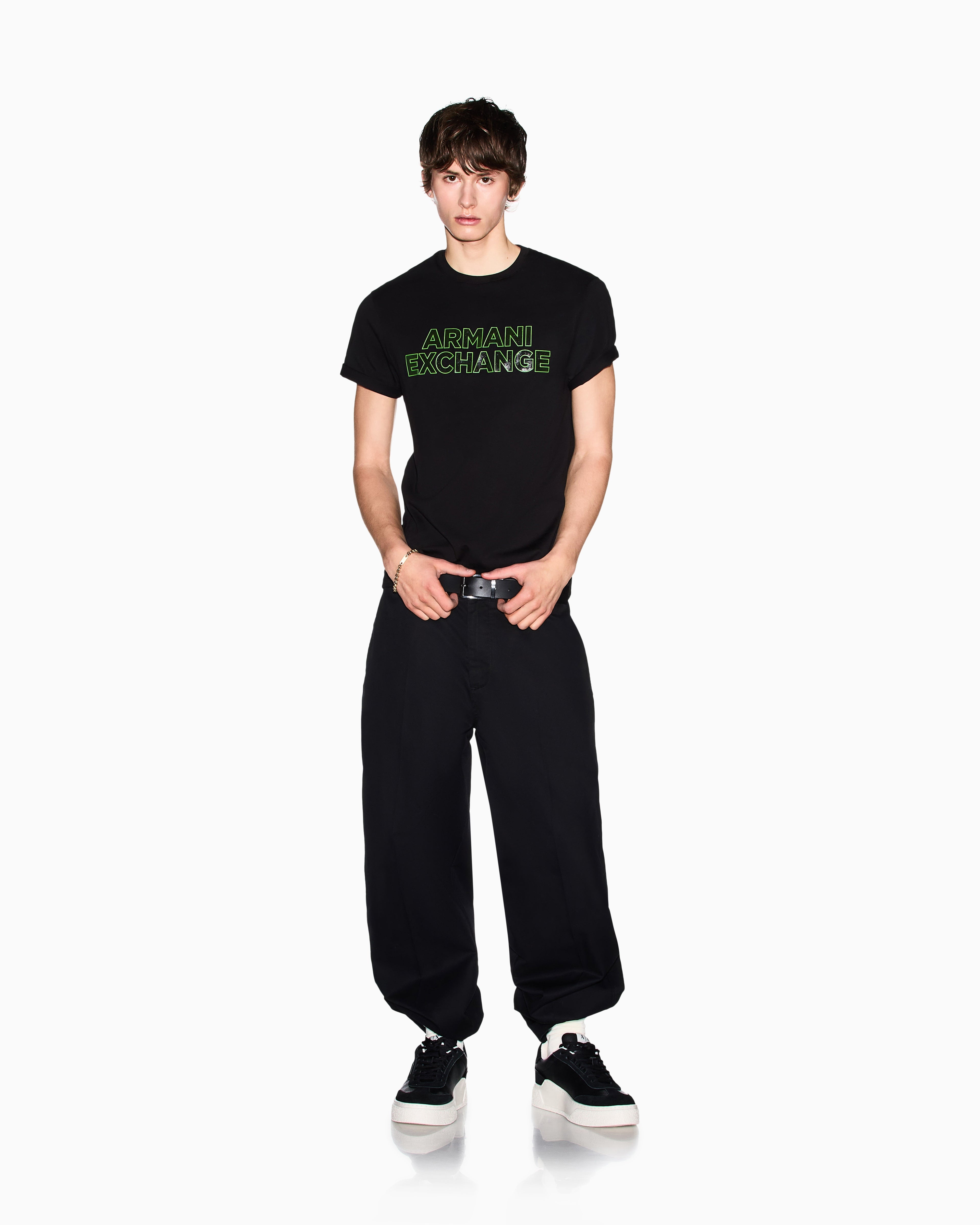 Armani Exchange T Shirt Xm002413 Af10361 Black Preto_shot2