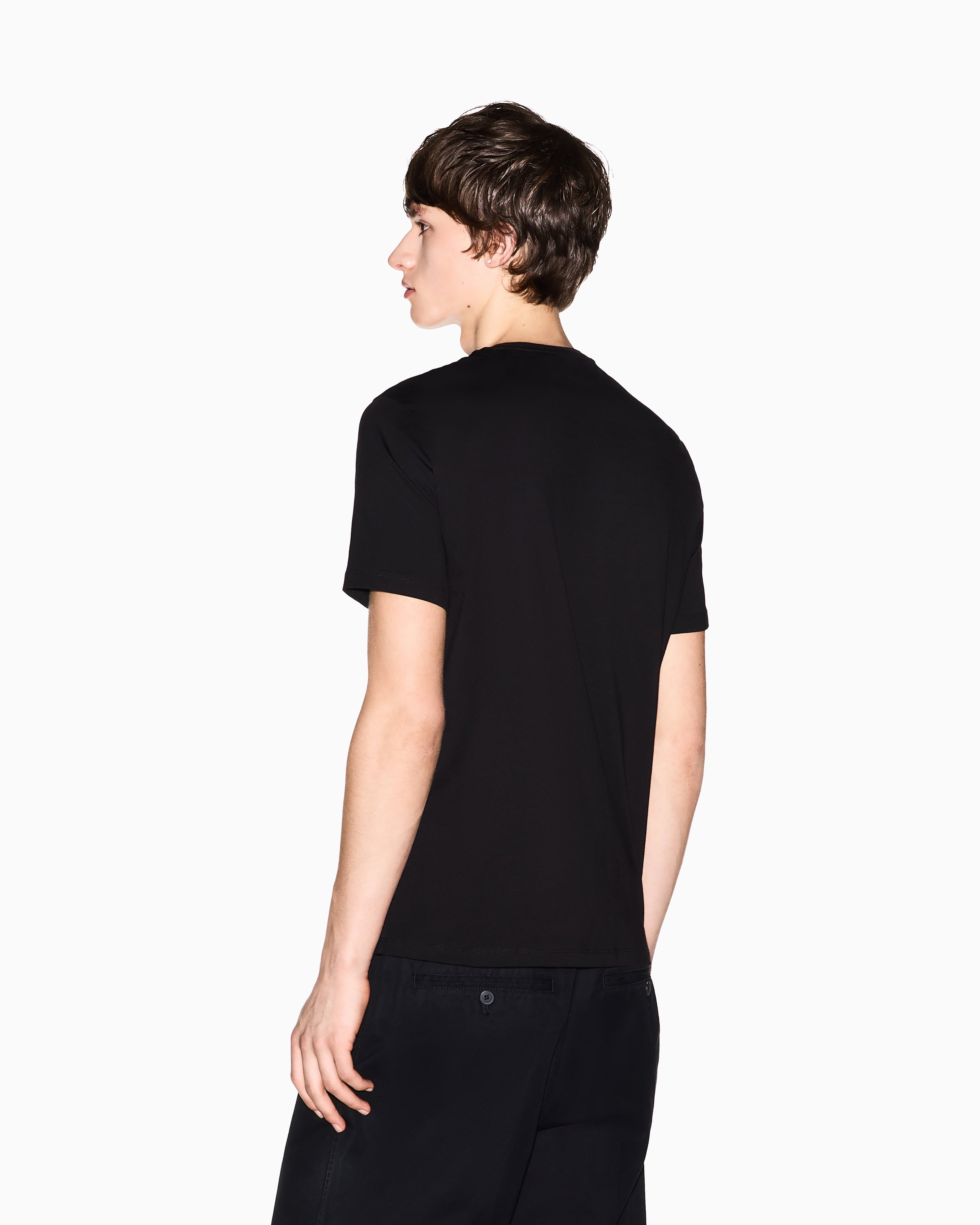 Armani Exchange T Shirt Xm002413 Af10361 Black Preto_shot5