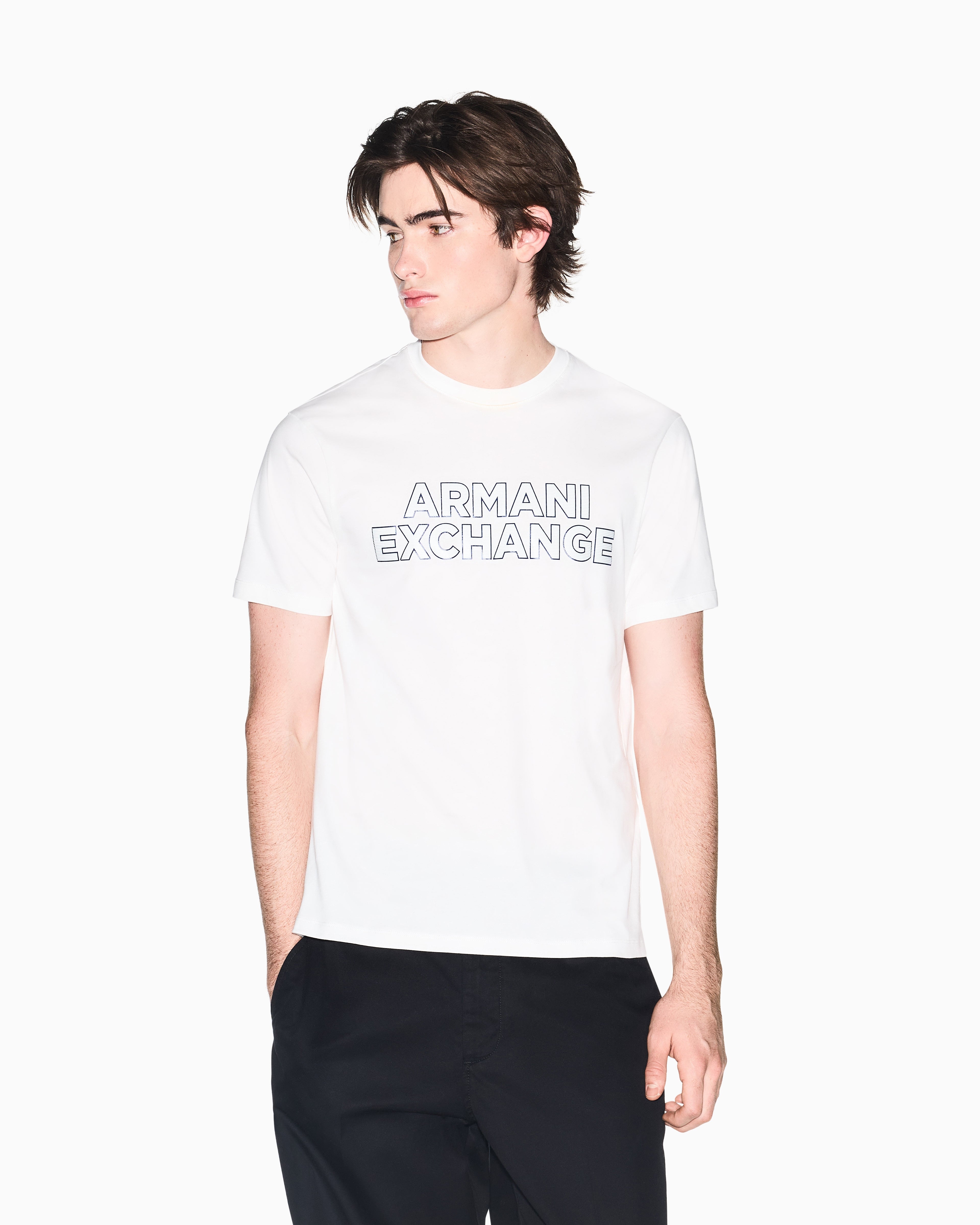 Armani Exchange T Shirt Xm002413 Af10361 White Branco_shot3