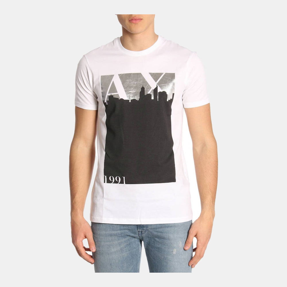 Armani Exchange T Shirt Ztal Zja5z White Branco Shot2