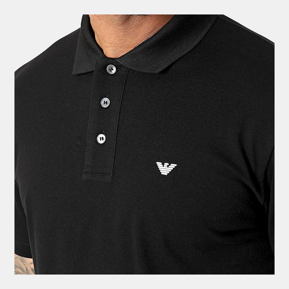 Armani Polo 1fq2 1jtkz Black Preto Shot2