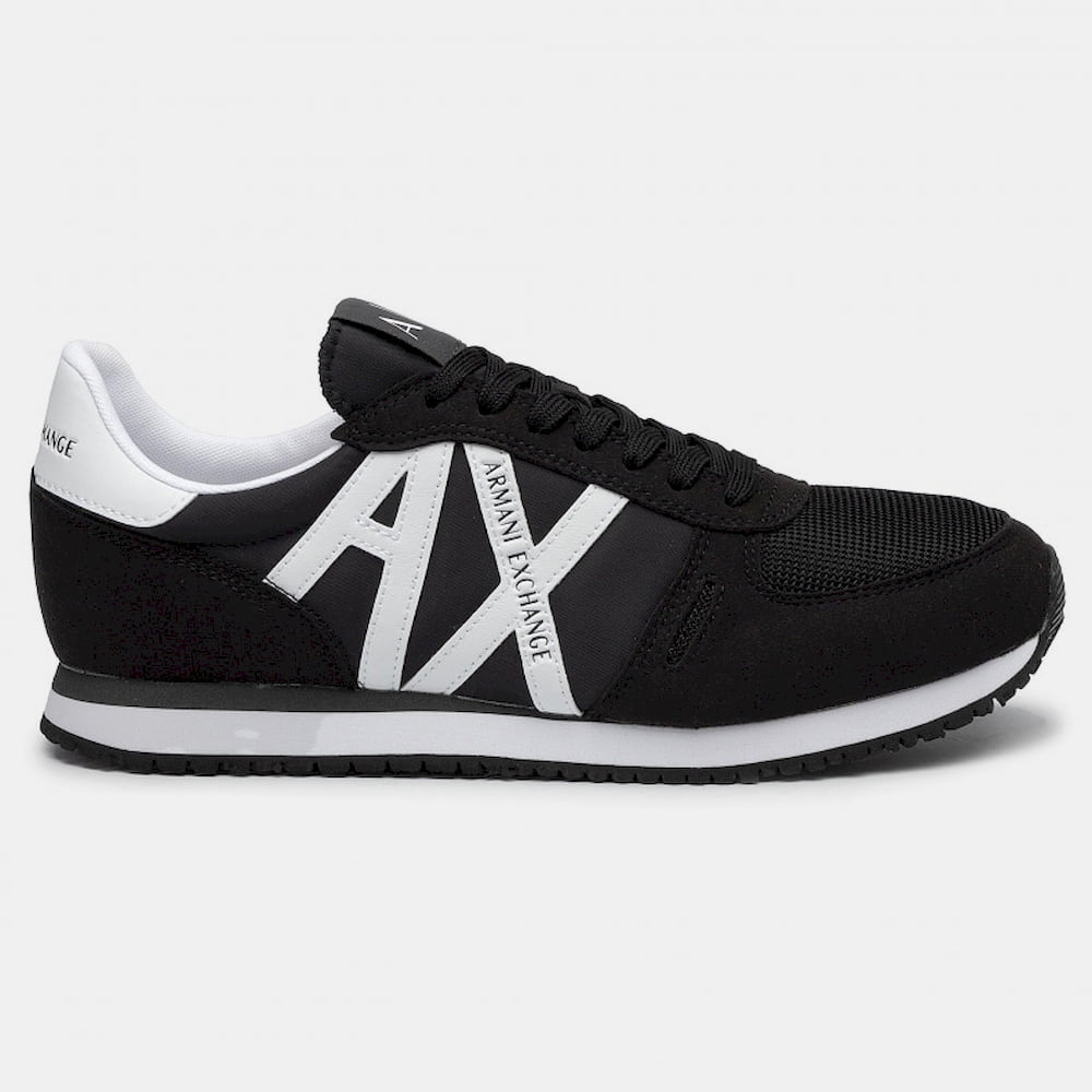 Armani Sapatilhas Sneakers Shoes X017 Xv028 Blk White Preto Branco Shot4