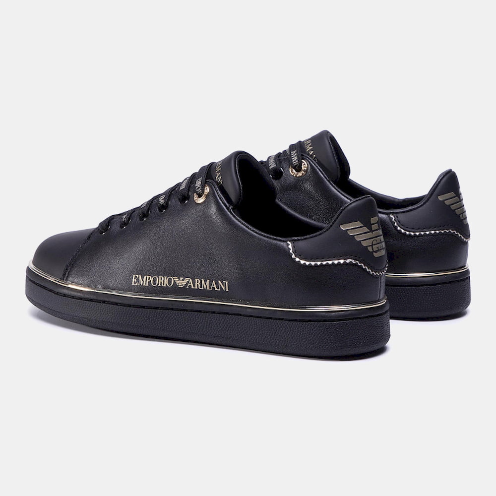 Armani Sapatilhas Sneakers Shoes X103 Xm530 Blk Gold Preto Ouro Shot7