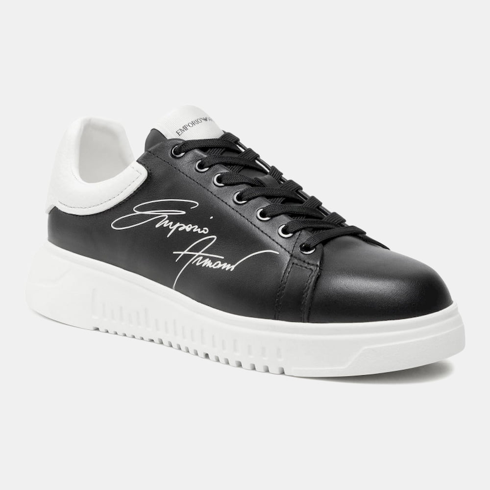 Armani Sapatilhas Sneakers Shoes X264 Xm670 Blk White Preto Branco Shot10 Resultado