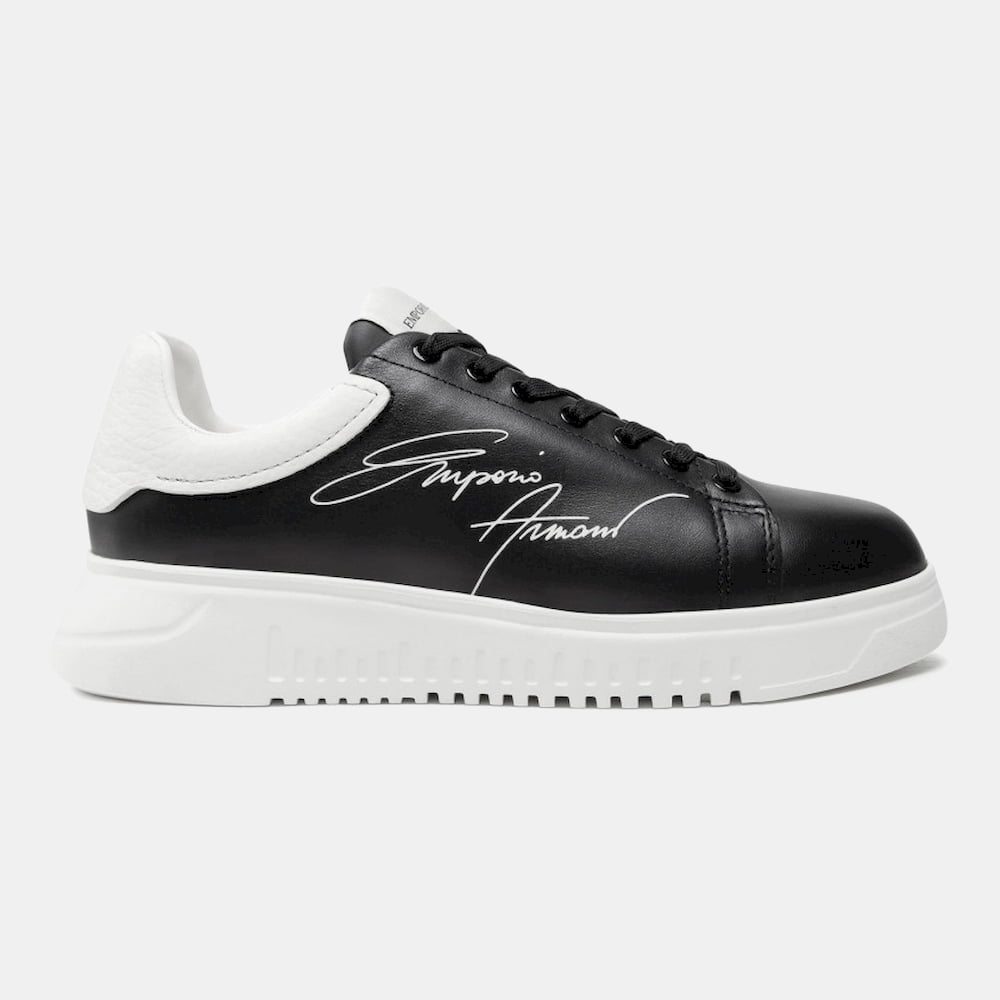 Armani Sapatilhas Sneakers Shoes X264 Xm670 Blk White Preto Branco Shot11 Resultado