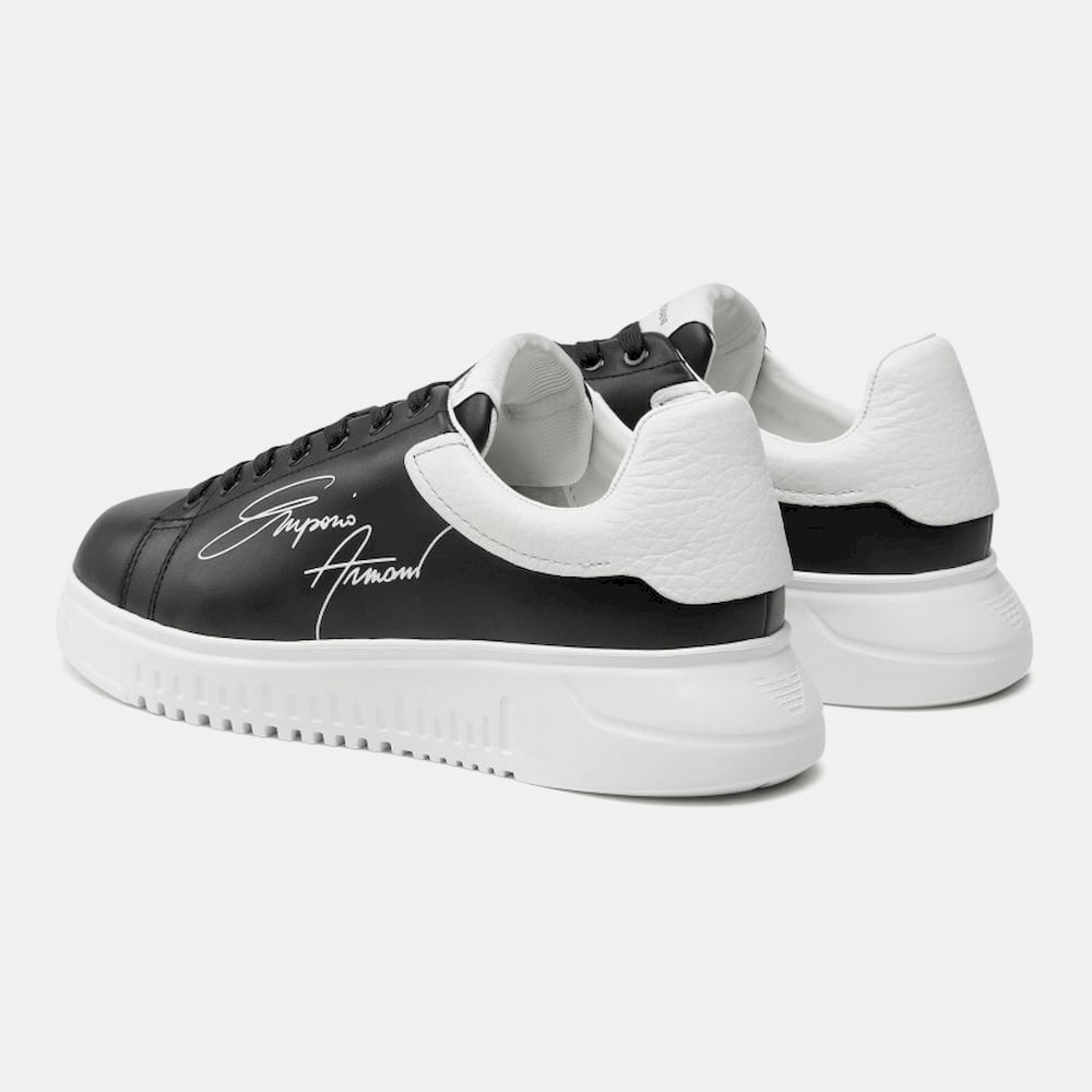 Armani Sapatilhas Sneakers Shoes X264 Xm670 Blk White Preto Branco Shot12 Resultado
