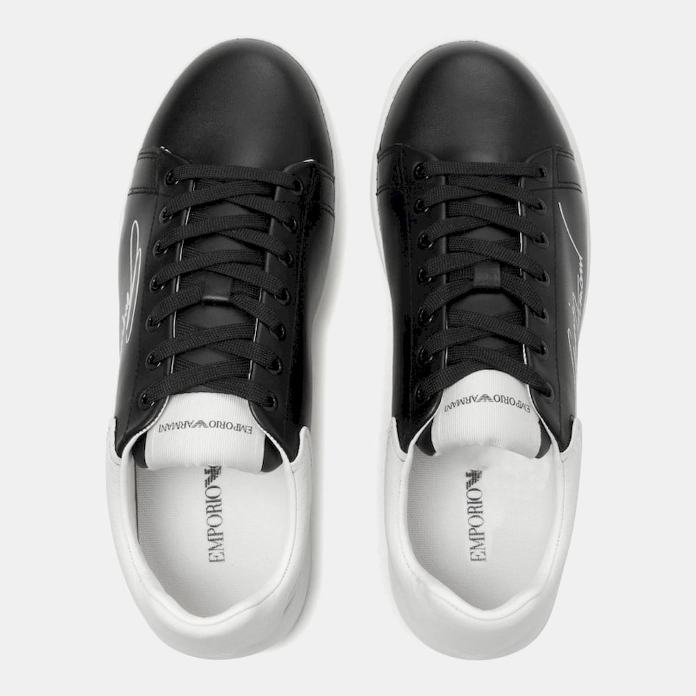 Armani Sapatilhas Sneakers Shoes X264 Xm670 Blk White Preto Branco Shot15 Resultado
