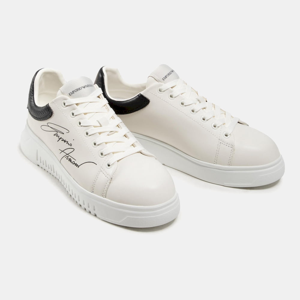 Armani Sapatilhas Sneakers Shoes X264 Xm670 Whi Black Branco Preto Shot15 Resultado