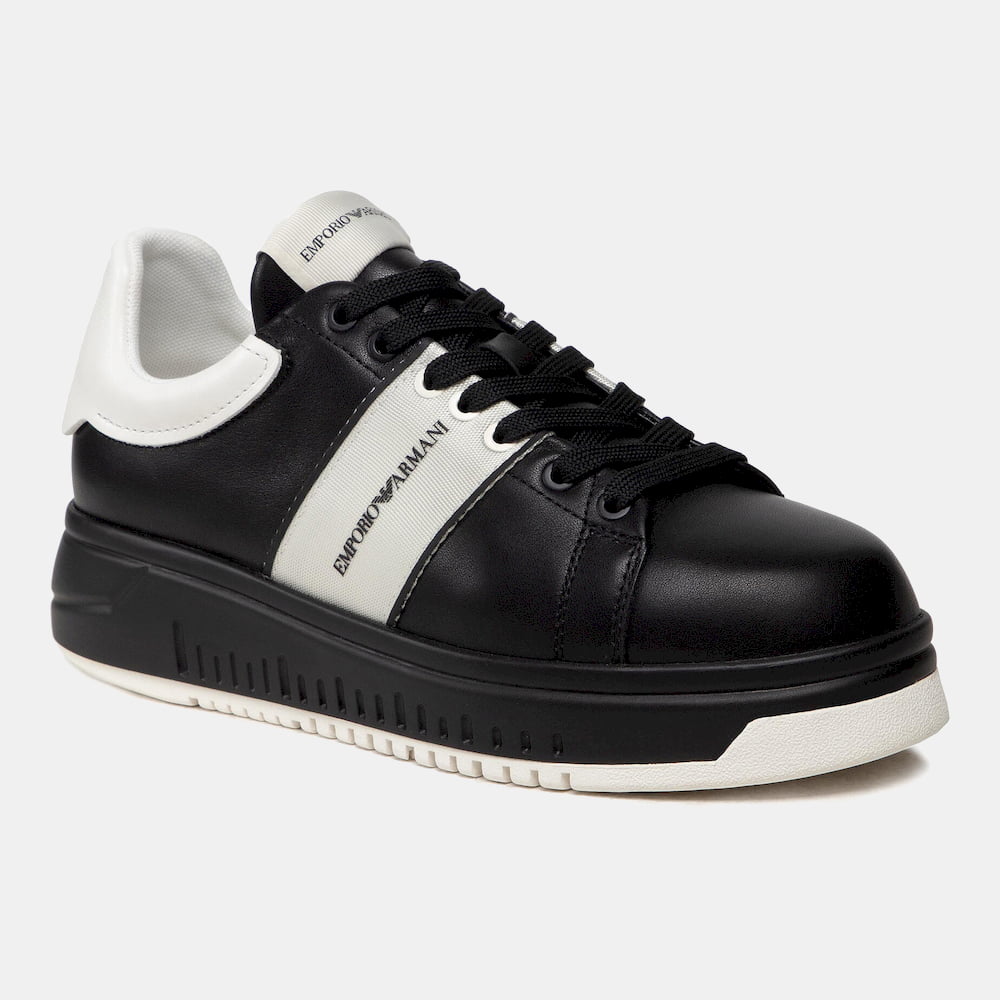 Armani Sapatilhas Sneakers Shoes X264 Xm986 Blk White Preto Branco Shot12