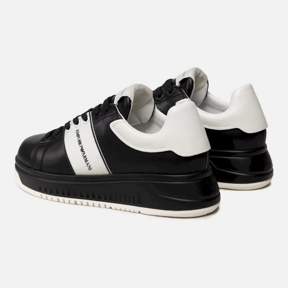 Armani Sapatilhas Sneakers Shoes X264 Xm986 Blk White Preto Branco Shot5