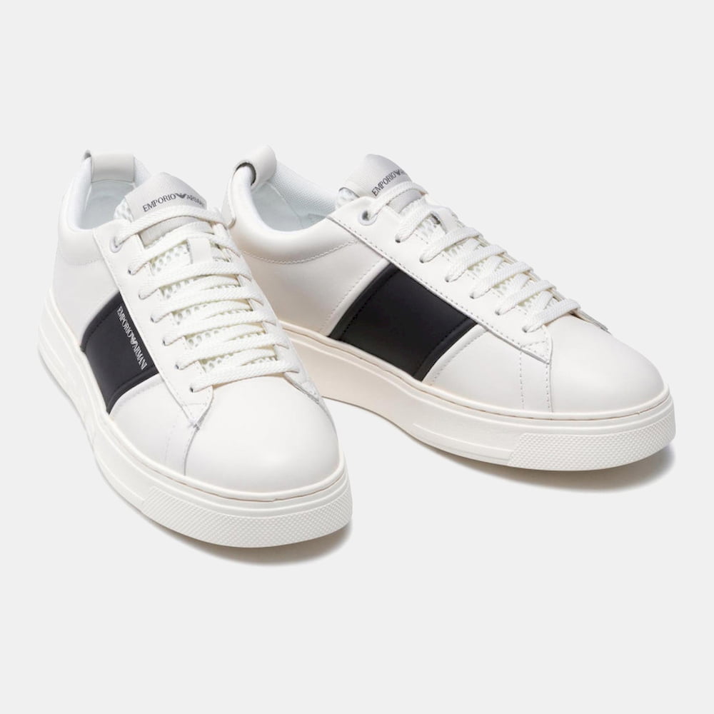 Armani Sapatilhas Sneakers Shoes X287 Xn010 Whi Black Branco Preto Shot14 Resultado