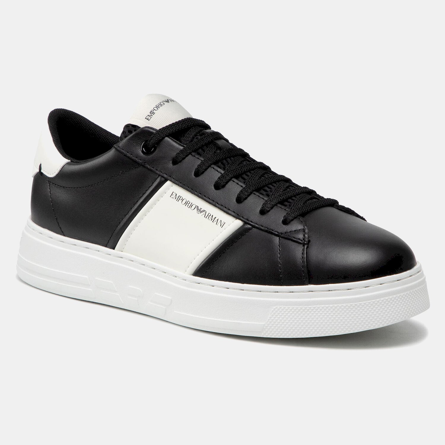 Armani Sapatilhas Sneakers Shoes X4x570 Xn840 Blk White Preto Branco_shot1