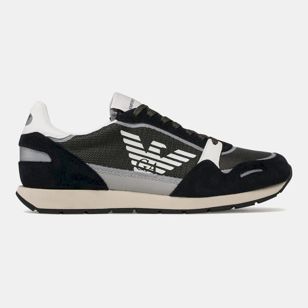 Armani Sapatilhas Sneakers Shoes X537 Xm678 Blk Green Preto Verde Shot14