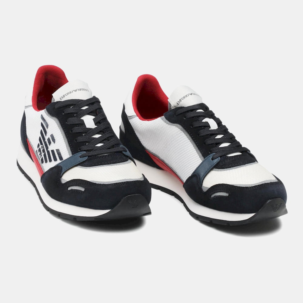 Armani Sapatilhas Sneakers Shoes X537 Xm678 Whi Nvy Re Branco Navy Vermelho5 Resultado