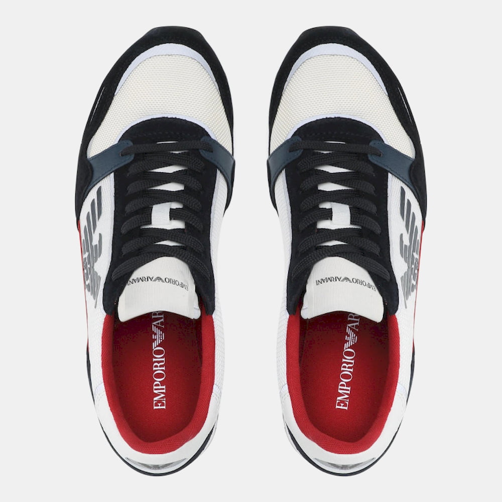 Armani Sapatilhas Sneakers Shoes X537 Xm678 Whi Nvy Re Branco Navy Vermelho6 Resultado