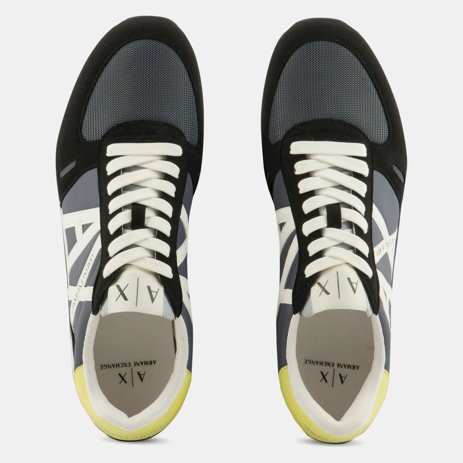 Armani Sapatilhas Sneakers Shoes Xux017 Xv028 Grey Yello Cinza Amarelo_shot1