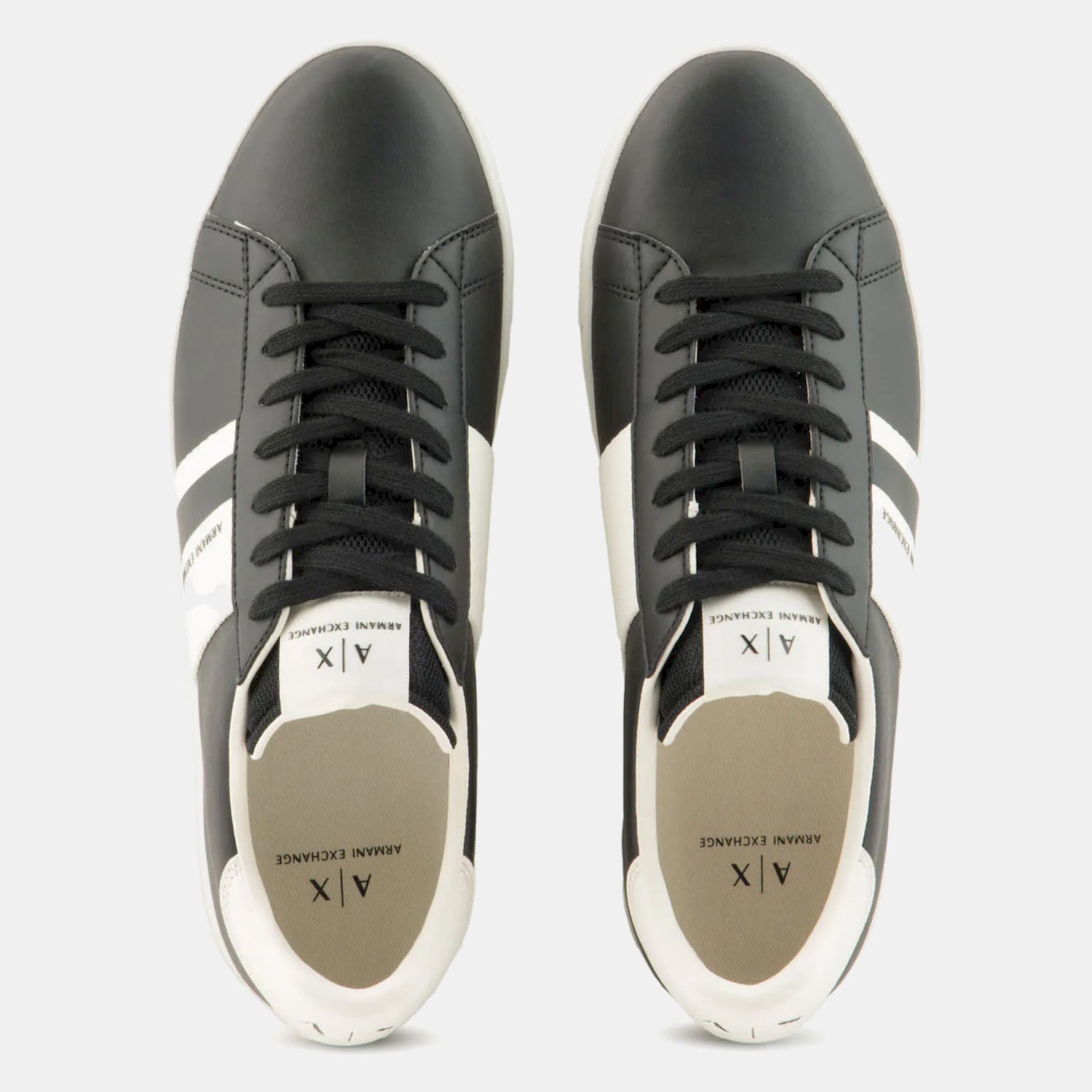 Armani Sapatilhas Sneakers Shoes Xux173 Xv666 Blk White Preto Branco_shot1
