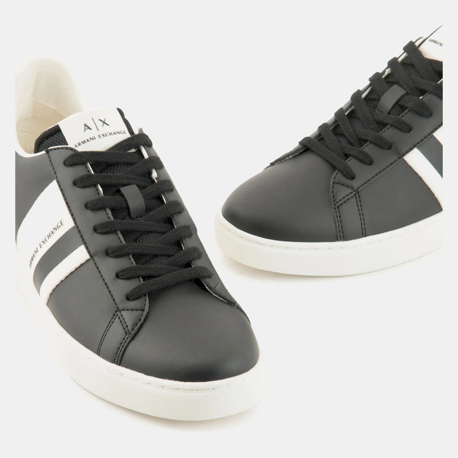 Armani Sapatilhas Sneakers Shoes Xux173 Xv666 Blk White Preto Branco_shot3