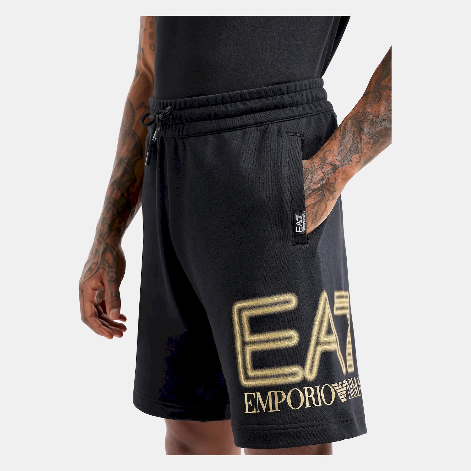 Armani Short Training 3dps76 Pjshz Blk Gold Preto Ouro_shot2