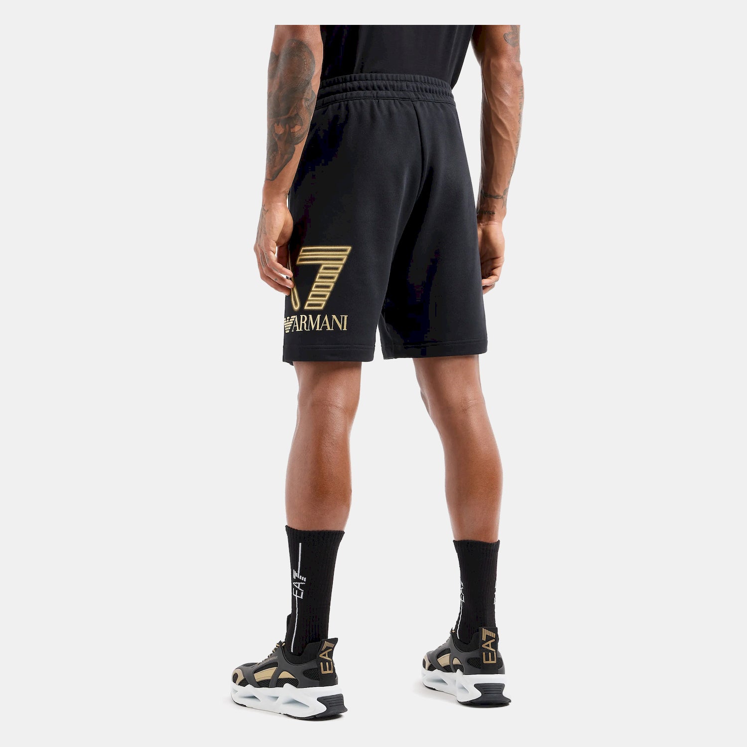 Armani Short Training 3dps76 Pjshz Blk Gold Preto Ouro_shot3