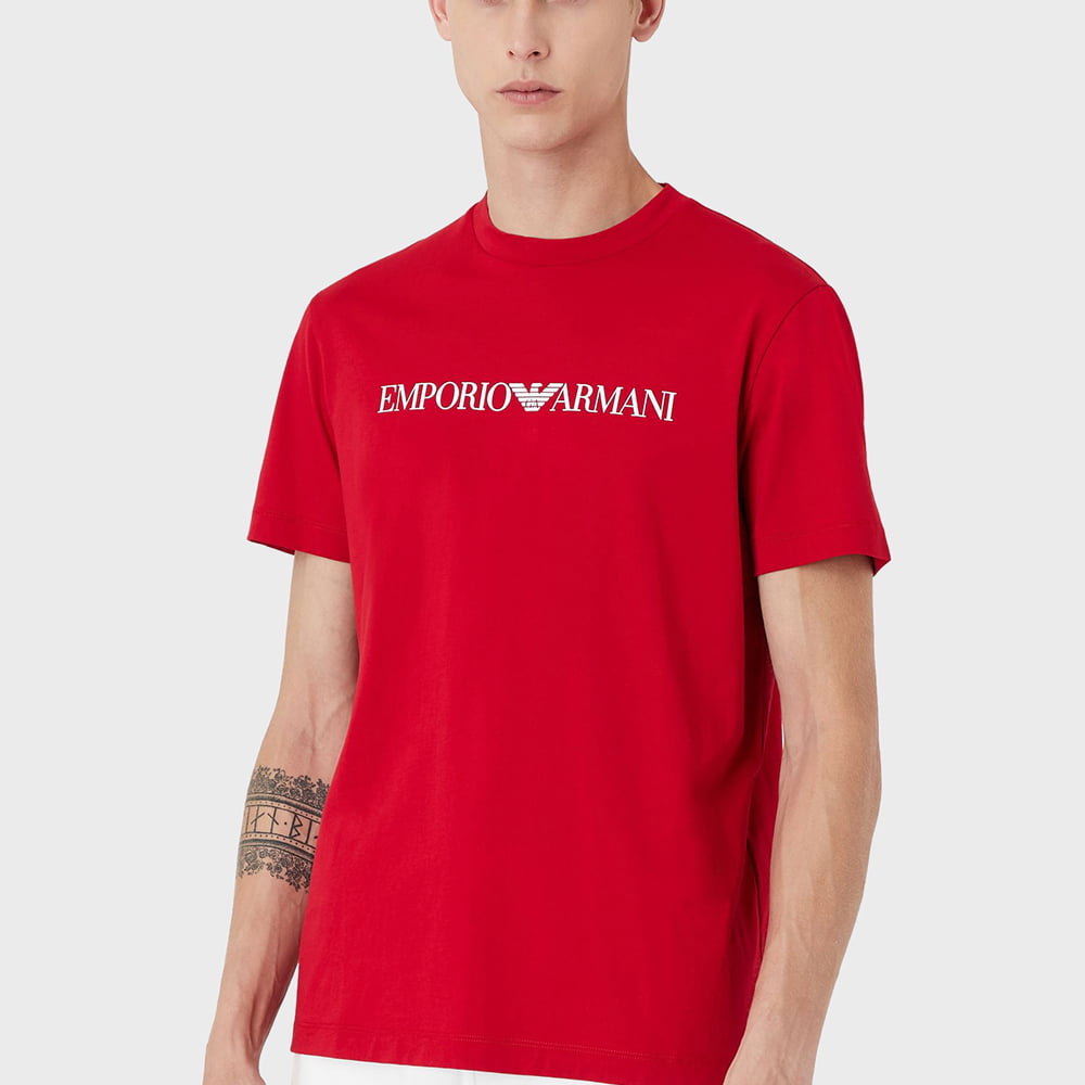 Armani T Shirt 1tn5 1jpzz Red Vermelho Shot9