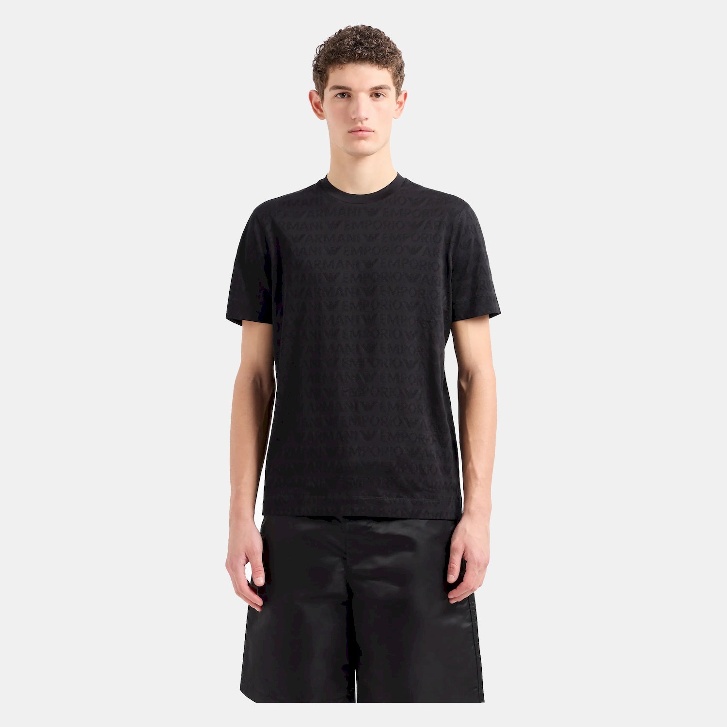 Armani T Shirt 3d1th5 1jorz Black.logo Preto_shot4