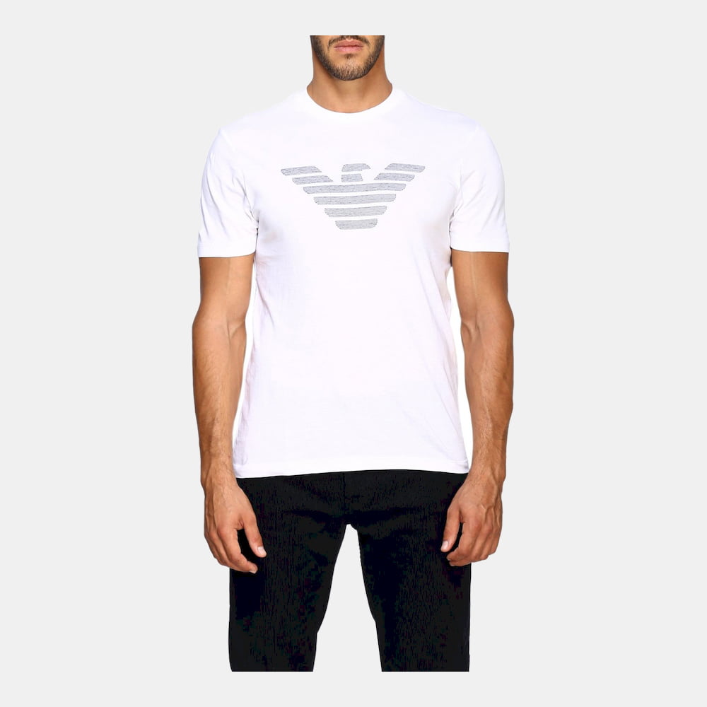 Armani T Shirt Emporio 1tc0 1j00z White Branco Shot2