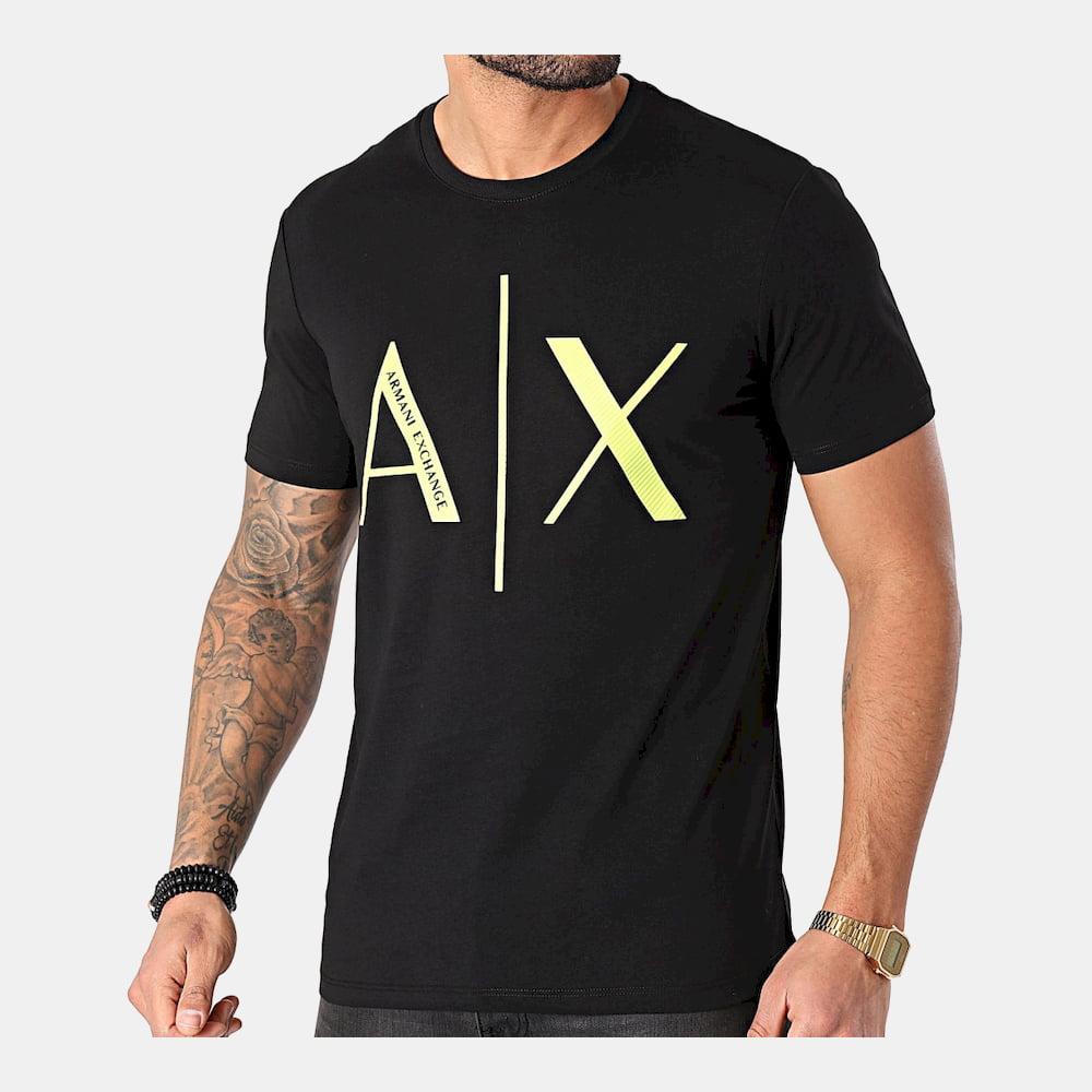 Armani T Shirt Ztag Zj4kz Blk Green Preto Verde Shot4