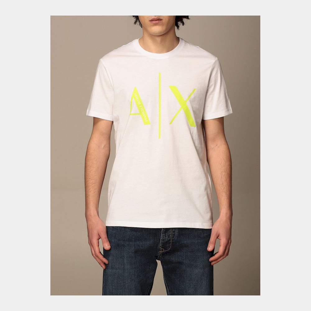 Armani T Shirt Ztag Zj4kz Whi Green Branco Verde Shot2