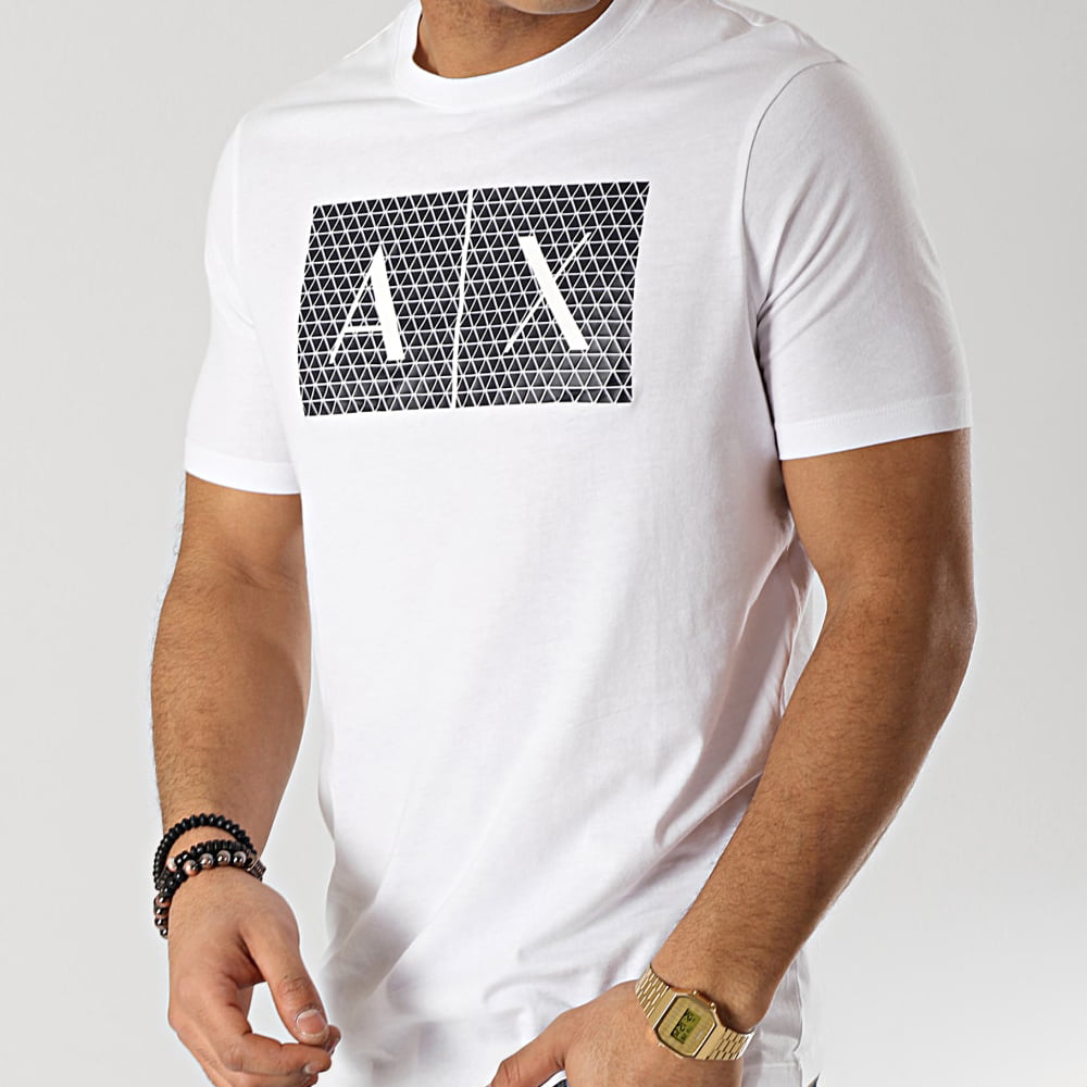 Armani T Shirt Ztck Z8h4z White Branco Shot1