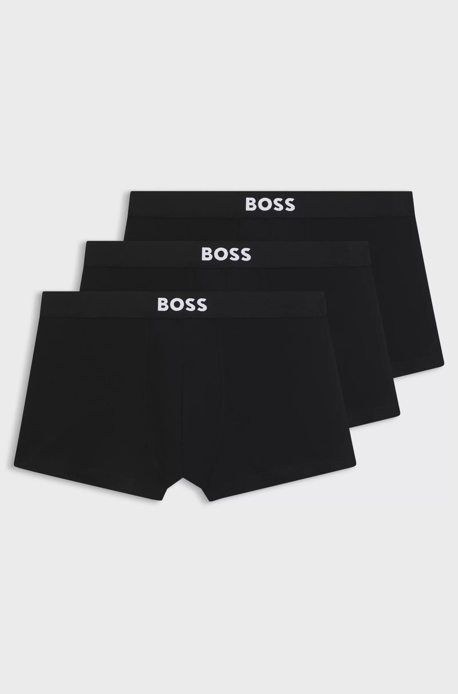 Boss Boxers Boxer Trunk 3p Icon Black Preto_shot1