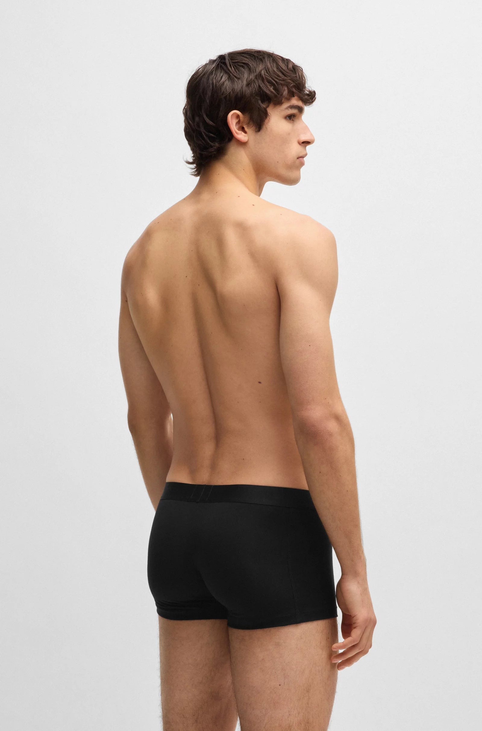 Boss Boxers Boxer Trunk 3p Icon Black Preto_shot4