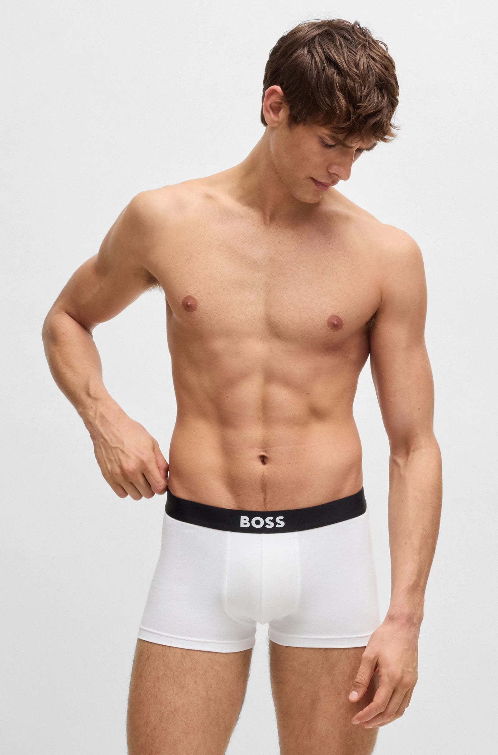 Boss Boxers Boxer Trunk 3p Icon Blk Whi Gr Preto Branco Cinza_shot4