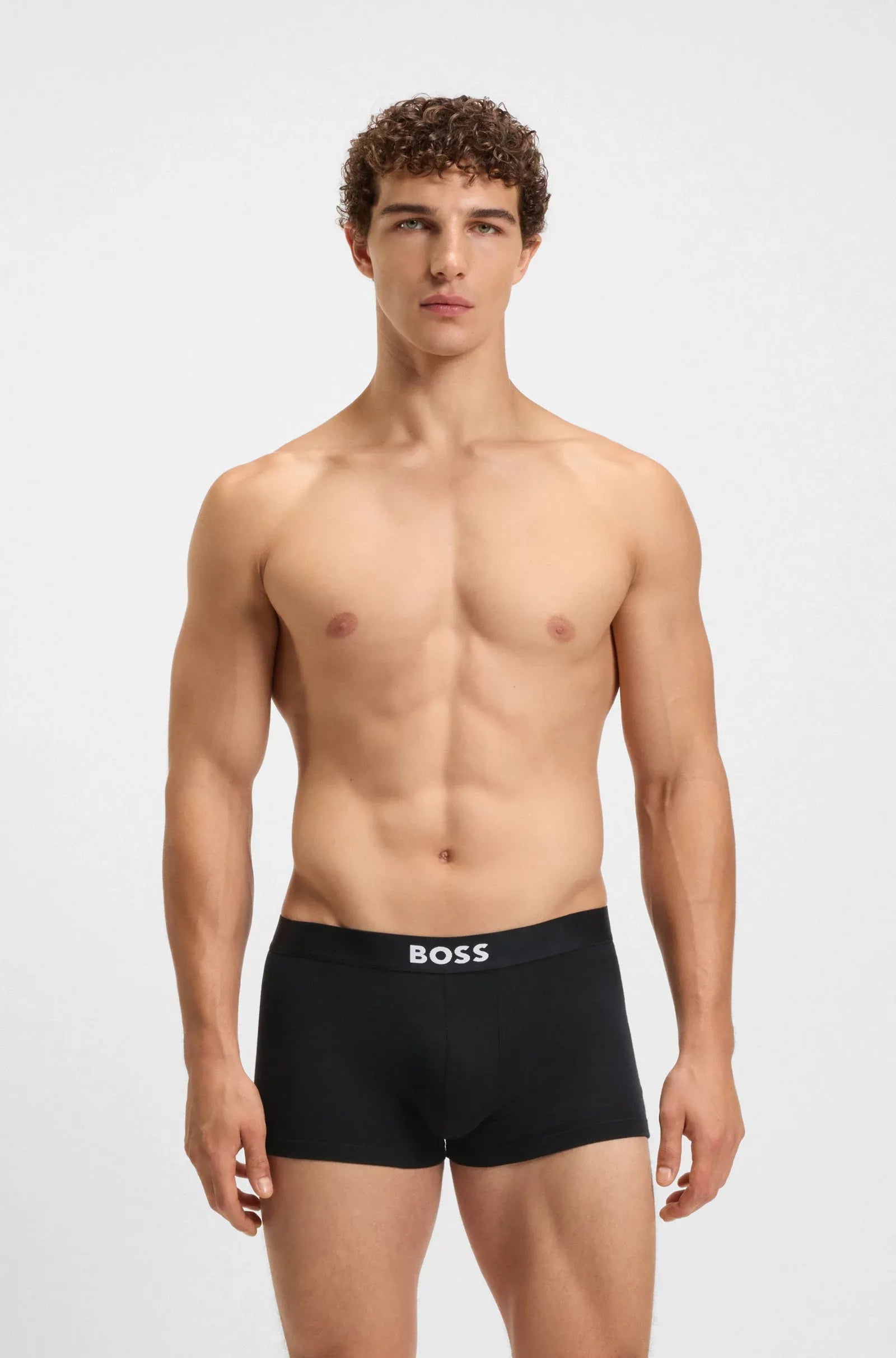 Boss Boxers Boxer Trunk 3p One Blk Whi Be Preto Branco Beige_shot3